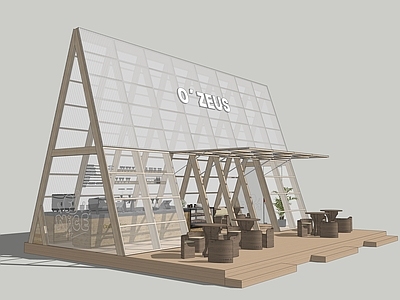 现代原木咖啡厅 营地咖啡屋 快闪店 网红店 移动店铺 露营咖啡