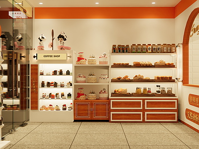 奶油简约甜品面包店 面包店设计 甜品店 蛋糕店 奶茶店 奶油风甜品