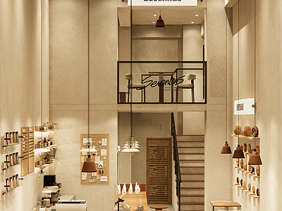 侘寂工业咖啡厅 中古风咖啡厅 诧寂风咖啡厅 简约奶茶店 甜品店 工业风咖啡厅
