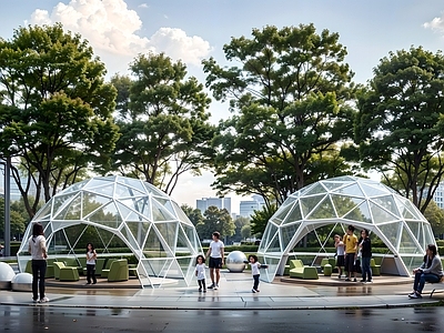 现代其他景观小建筑 景观膜