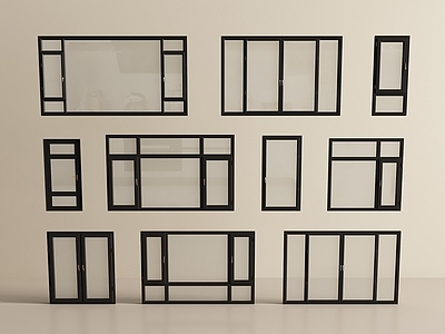 现代平开窗 窗户 窗 平开窗 玻璃窗