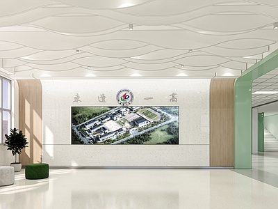 现代教室 教学楼前厅 教学楼入口