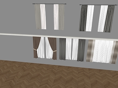 现代极简窗帘 纱帘 罗马帘