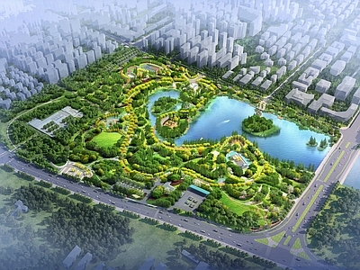 现代体育公园 体育公园 滨水公园