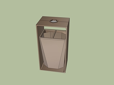 现代新中式其他景观小品 垃圾桶