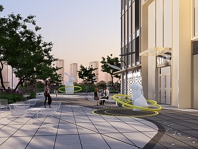 现代轻奢商业综合体景观 童梦森林商业空间 童趣休闲城市空间 梦幻森林休息空间 兔子主题商业空间 小兔子森林逐梦