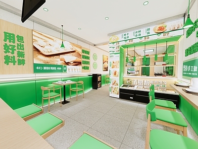 现代快餐店 馄饨店 小吃快餐店明档 快餐店 小吃店 水饺店