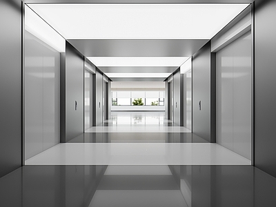 现代简约电梯间 办公电梯间