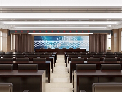 新中式现代会议室 政府会议室 政府报告厅 新中式会议室 新中式报告厅