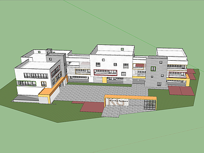 现代简约幼儿园 幼儿园 简易建筑 简约