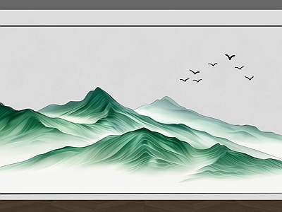 新中式背景墙 客厅背景墙 沙发背景墙 山水线条背景墙 波浪线条背景 山水屏风隔断