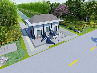 现代其他农业建筑 水利泵站 建筑
