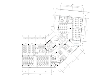 现代培训中心 培训 教室 教育机构 机构 施工图