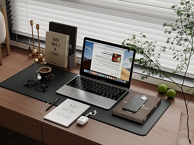 电脑 笔记本电脑 电脑桌摆件 手机 笔记本 蓝牙耳机