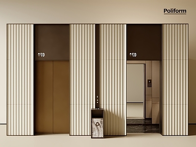 现代电梯间 酒店电梯间 办公电梯间 电梯厅