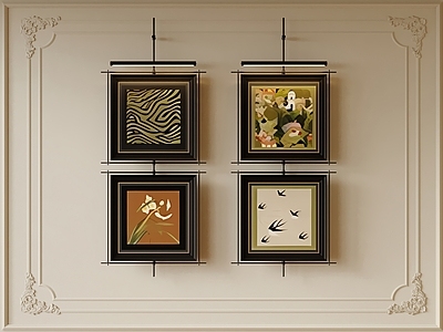 法式中古挂画 油画 书房挂画 客厅挂画 办公室挂画 挂画组合