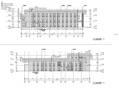 现代学校建筑 食堂建筑图 施工图