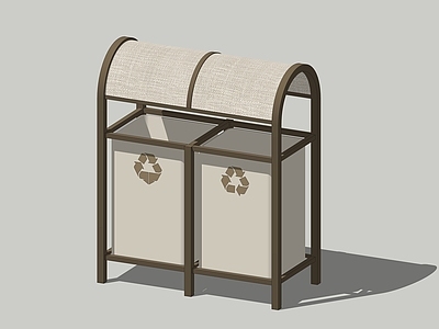 新中式垃圾桶 船元素垃圾桶 渔民垃圾桶 公共垃圾桶 分类垃圾桶