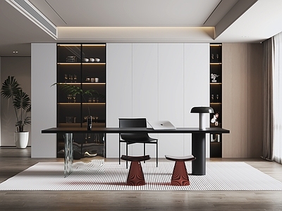 现代书房 开放式书房
