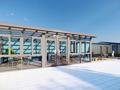 现代新中式别墅庭院 新中式庭院花园