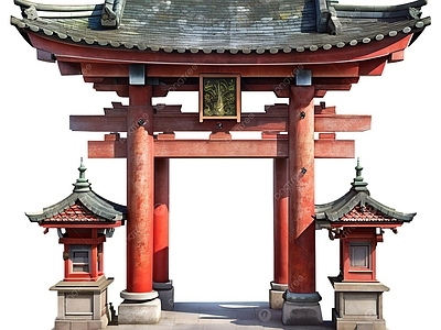 中式古建 中式古建筑门牌 中式门头