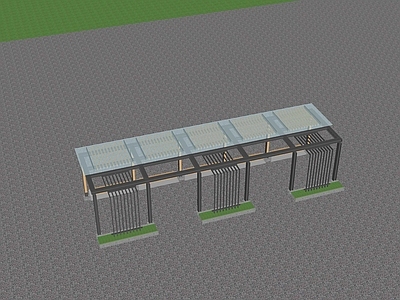 现代廊架 格栅廊架