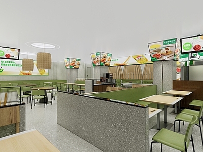 现代简约中餐厅 中餐厅明档 就餐区