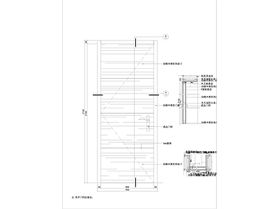 综合门节点 木门 木饰面门 施工图