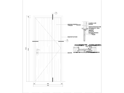 综合门节点 木门 木饰面门 施工图