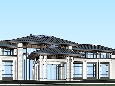 中式其他商业建筑 宾馆