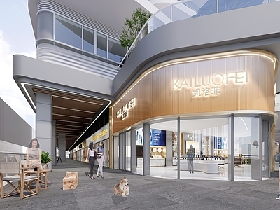 现代商场 现代商城 商业店面设计 门头广告 商场过道 商场休息区
