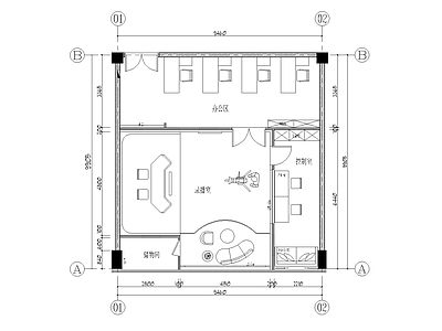 现代其他工装空间 新闻中心录播室 施工图