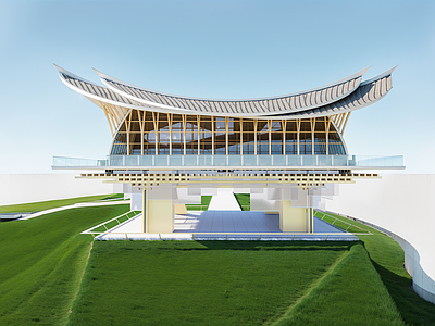 现代其他景观小建筑 观景台 山顶建筑 观景平台 瞭望台