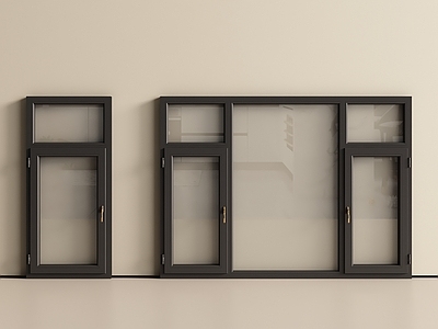 现代平开窗 窗户 平开窗 窗
