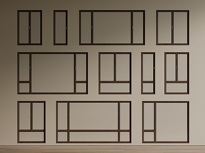 中古轻奢平开窗 木平开窗