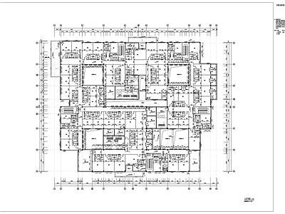 新中式酒店建筑 合院酒店客房平立 剖 施工图