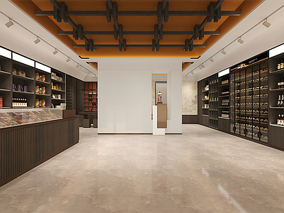 新中式其他展厅 酒展厅 烟酒店 茶室