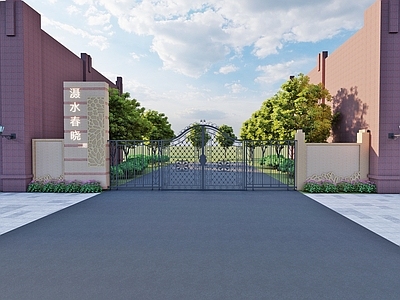 现代入口大门 小区入口大门