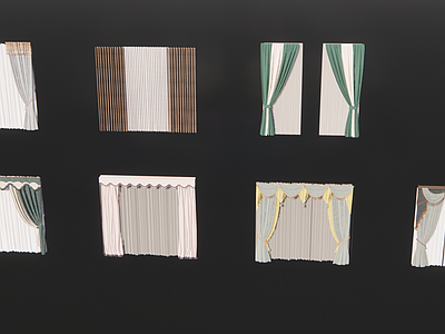 现代窗帘 卧室窗帘 卷帘 门帘 竹帘 布帘