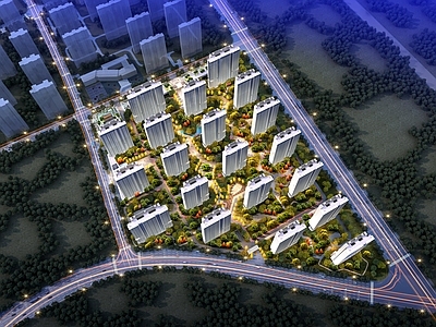 现代鸟瞰规划 住宅鸟瞰