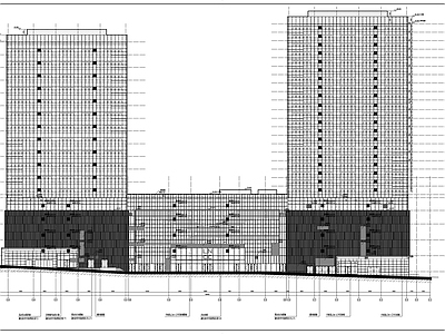 现代办公楼建筑 高层办公塔楼建筑 高层办公楼 施工图