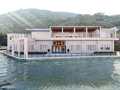 中式新中式商业综合体景观 中医馆 新中式建筑 景观设计 廊道 示范区景观