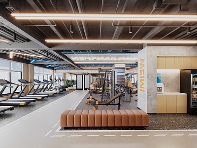 工业健身房 工业风健身房 健身器材