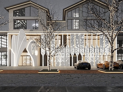 现代门头 餐饮门头 酒店门头 宴会厅