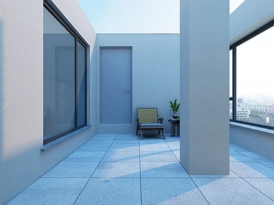 现代阳台 生活阳台 休闲阳台