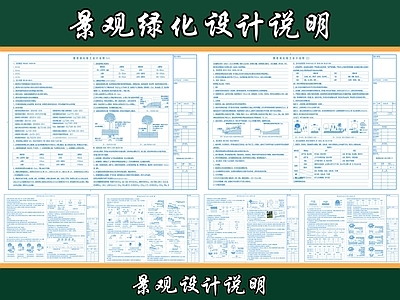 现代设计说明 绿化设计说明 施工设计说明 景观设计说明 施工图