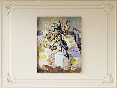 现代中古挂画 油画 茶室挂画 玄关挂画 书房挂画