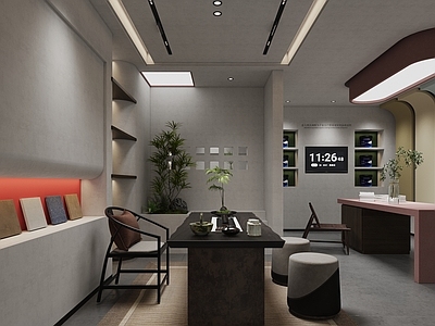 现代简约家居专卖店 艺术涂料 艺术漆店面 微水泥 店面 涂料店