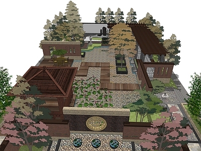 现代乡村庭院 景观庭院 屋顶花园 私家小院 自建房庭院