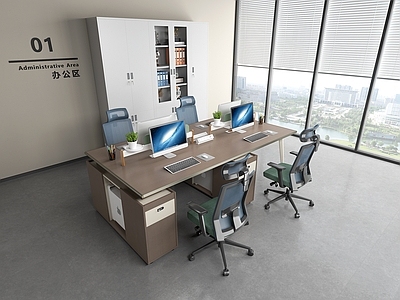 现代办公桌椅 现代办公桌椅组合 职员工位 电脑桌椅 活动边柜 文件柜